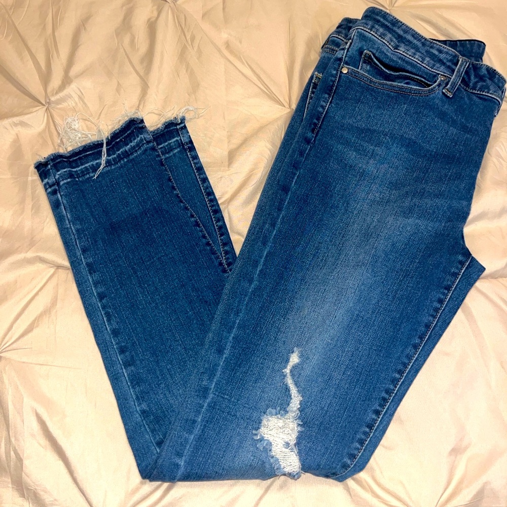 Uniqlo ripped skinny jeans